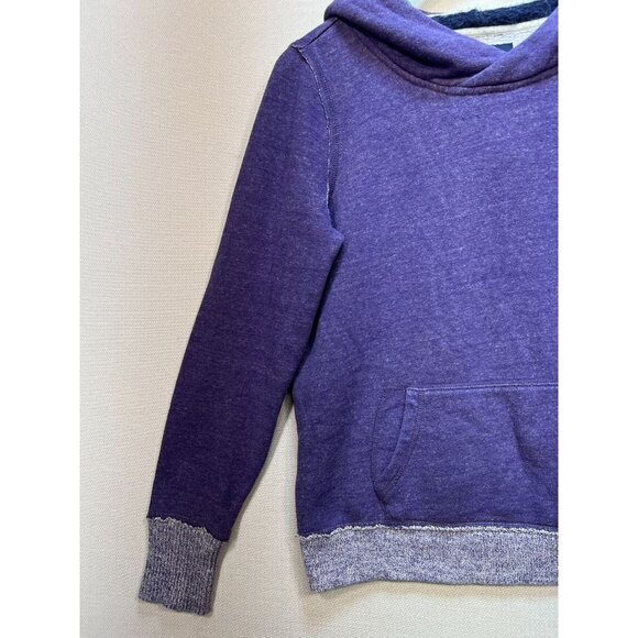 American Eagle Women's Cotton Pullover Hooded Sweater Size M Bluish Purple - Picture 7 of 12
